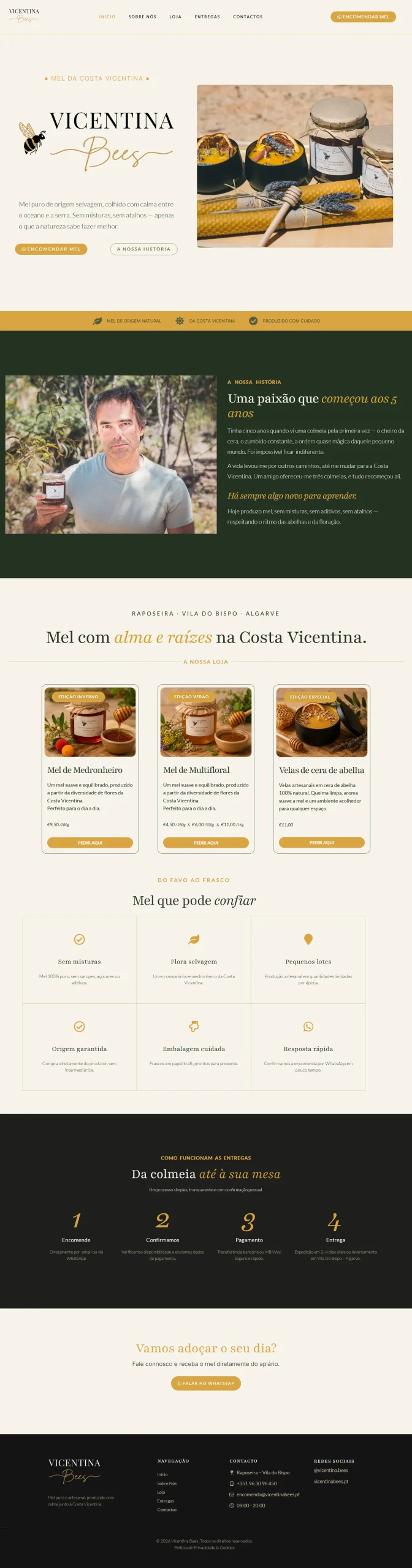 Website Vicentina Bees